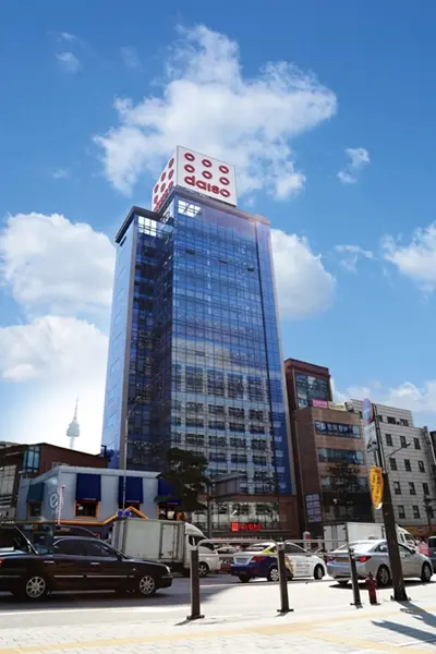 Daiso Korea flagship store building exterior in Myeongdong Seoul