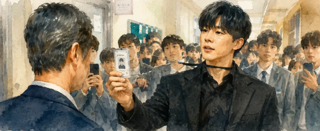 Teach You a Lesson Netflix: Korea's Most Satisfying Binge of 2026 2 Kim Mu-yeol as Na Hwa-jin ERPB inspector in Teach You a Lesson Netflix 2026 intense action scene