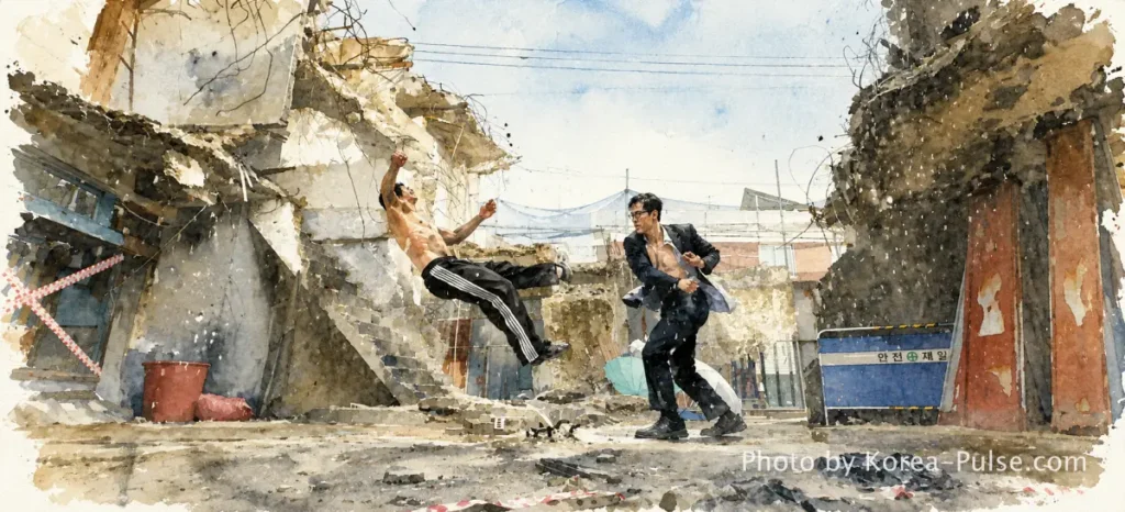 Agent Kim Reactivated: The Sleeper Has Awakened 4 Agent Kim Reactivated So Ji-sub fight scene action sequence demolition site SBS Netflix 2026