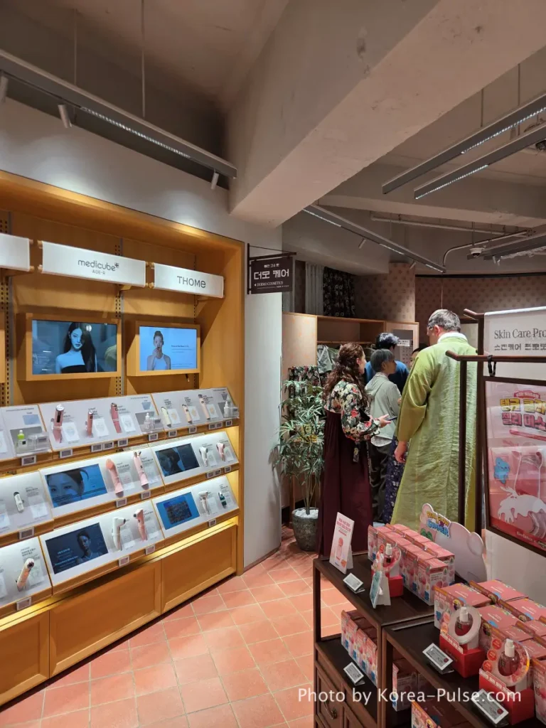Olive Young Gwangjang Market: The Retro K-Beauty Store Hiding Inside a Century-Old Market 12 Retro cosmetics shelf display at Olive Young Gwangjang Market