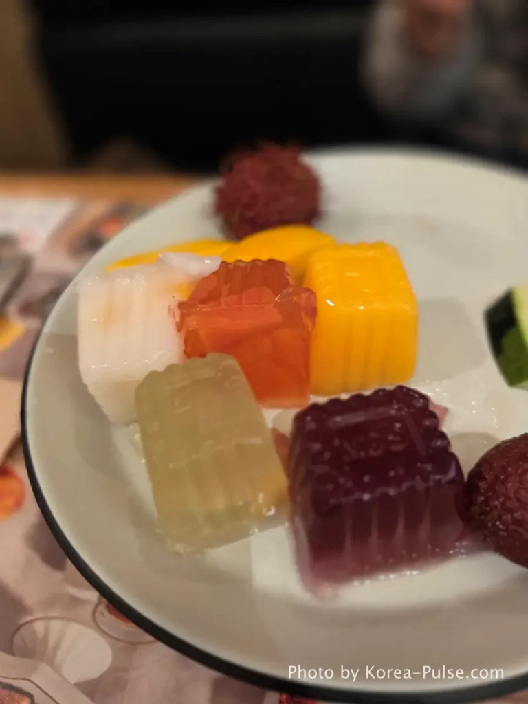 Fruit jellies dessert plate at QooQoo dessert zone