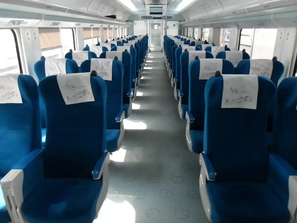 ITX train Korea ITX-Cheongchun interior blue seats